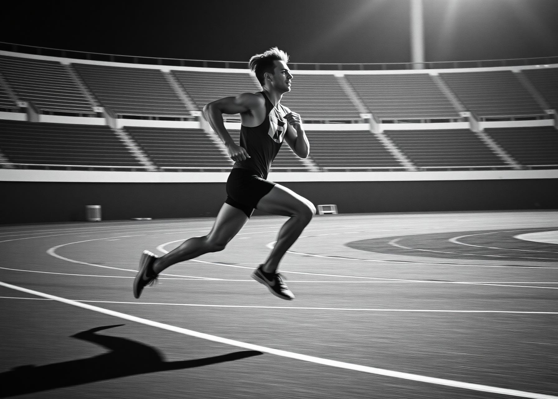 Atleet in volle sprint